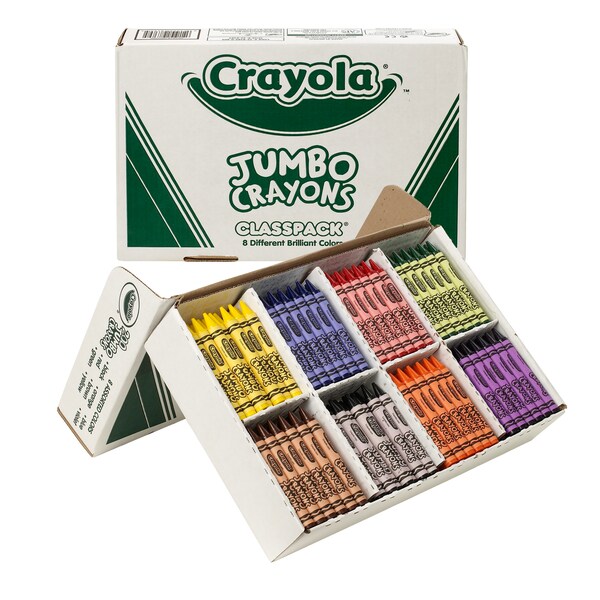 Crayon Classpack, Jumbo Size, 8 Colors, PK200
